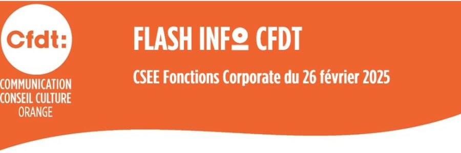 FLASH INFO /CSEE Fonctions Corporate Cahier Spécial