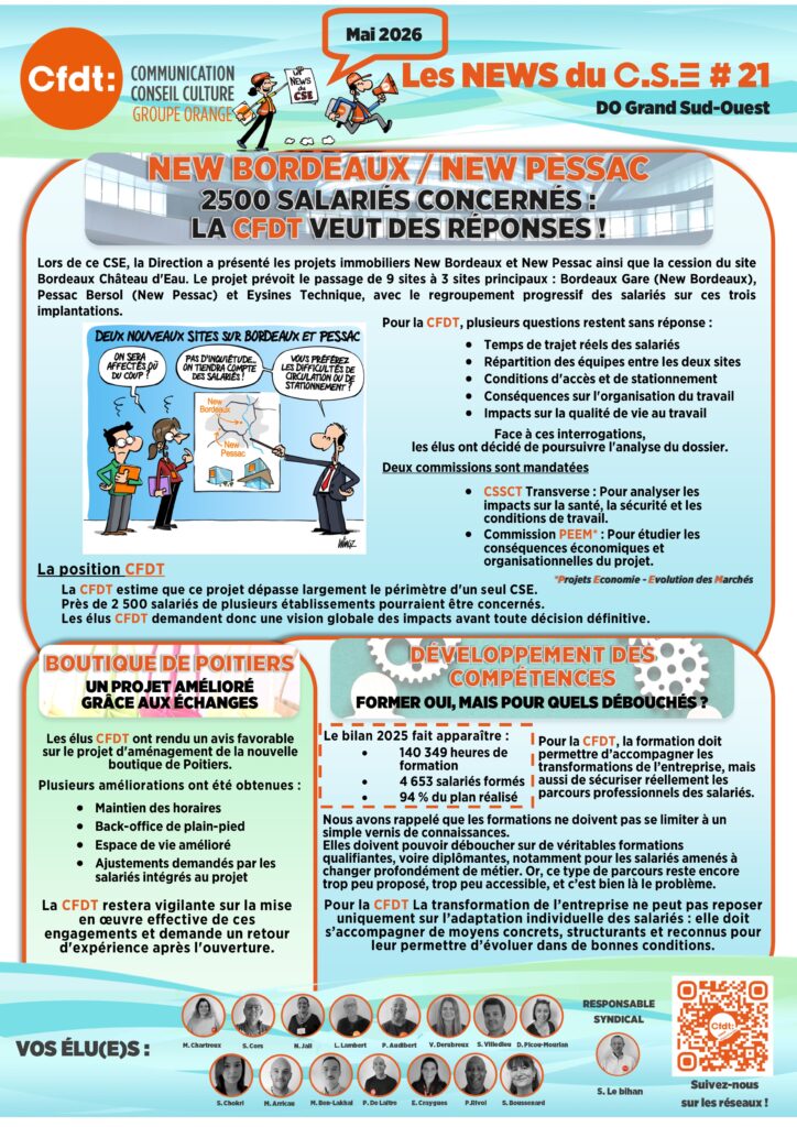 Les news du cse dogso 21 le tract