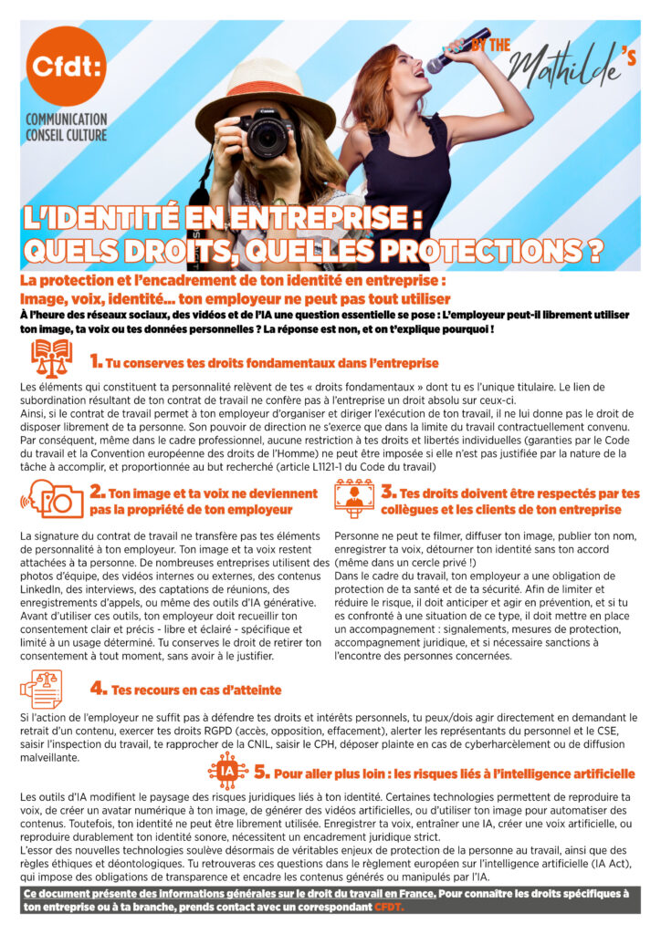 Les mathilde's 9 - l'identité en entreprise : Quels droits, quelle protections ?