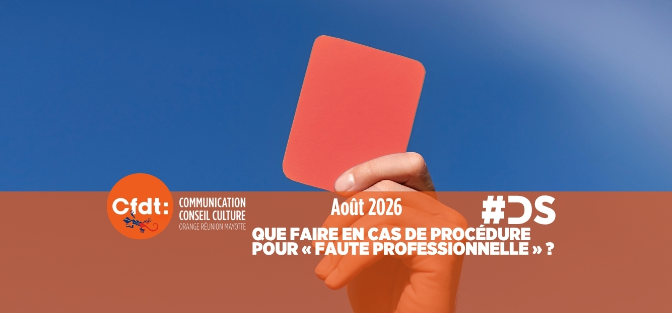 # DS - Que faire en cas de procédure pour « faute professionnelle » ?